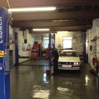 Cleaning the workshop, after a hard days work!