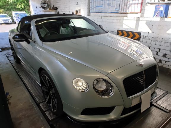 A customer's Bentley in for Mot