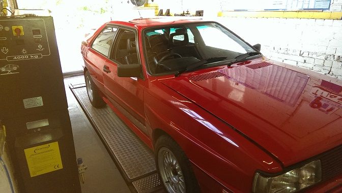 Mot test on a customers classic Audi Quattro